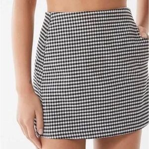 UO Black & White Checkered Skirt